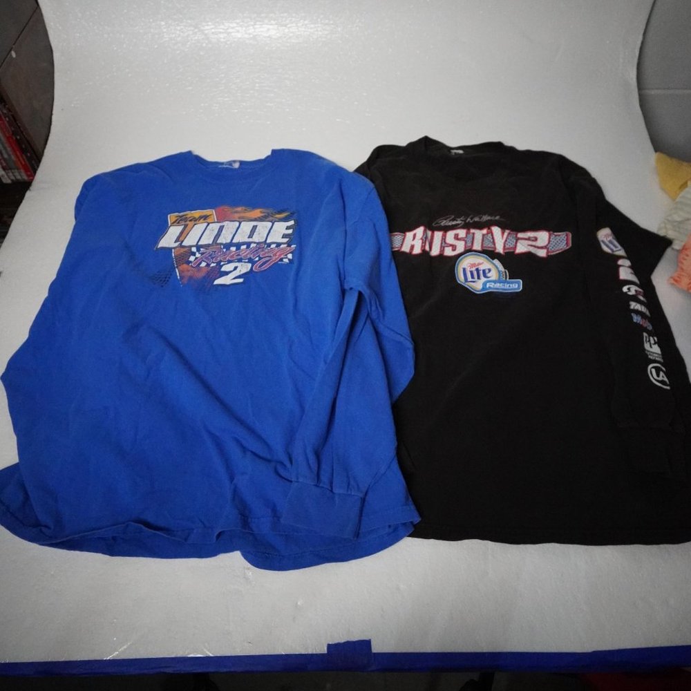 Vintage NASCAR Miller Lite Team Tees - Rusty Wallace & Linde 2XL Bundle